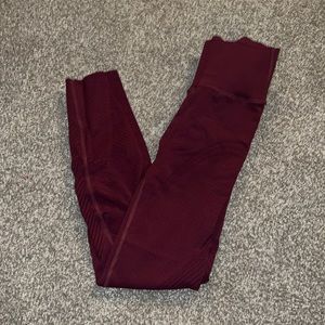 Burgundy leggings